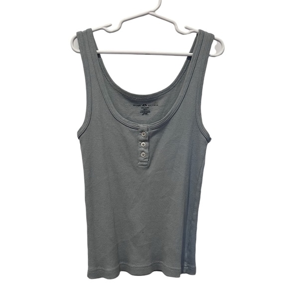 Brandy Melville Tops - brandy melville full length light blue button up tank top